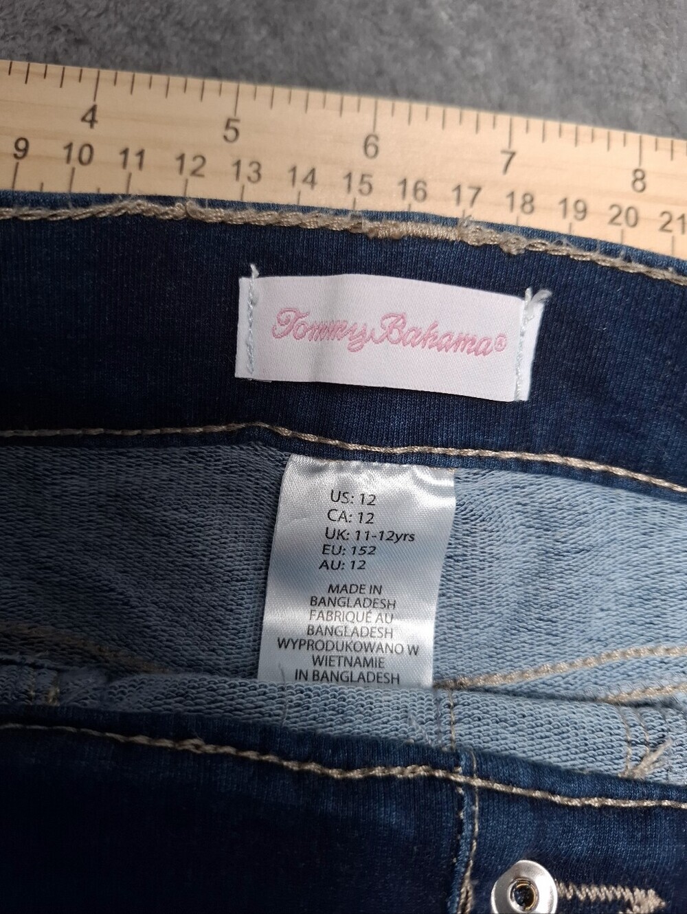 Tommy Bahama Kids Girls Jegging Shorts Size 12 Blue Stretch Soft Pull-On Comfy - Picture 6 of 9